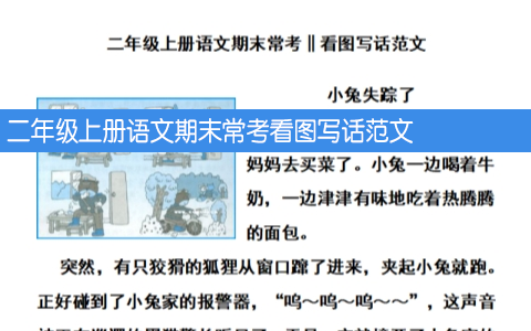 二年级上册语文期末常考看图写话范文 共11页