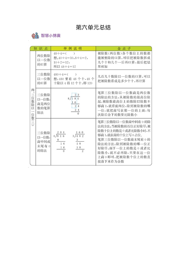 54制青岛版三年级上册数学知识重点汇总 共10页