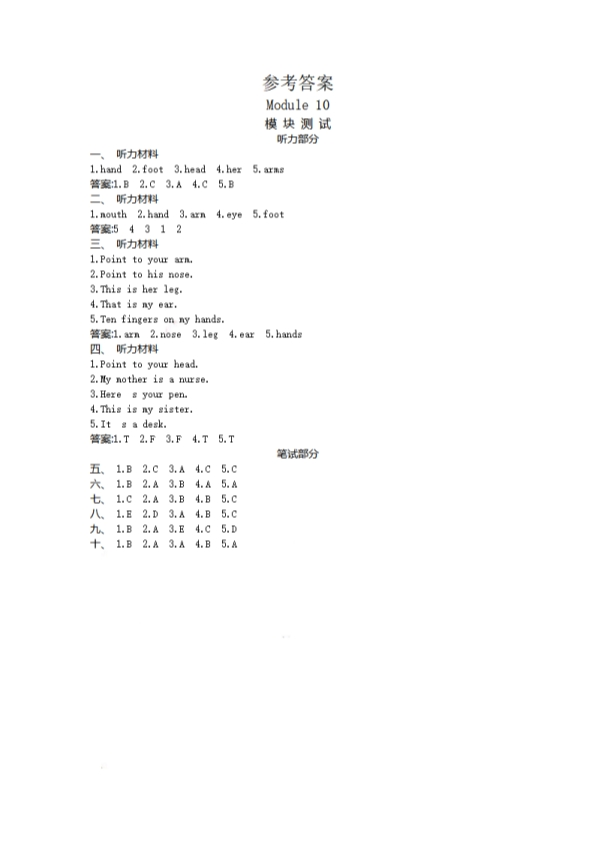 英语三（上）外研 Module 10 知识清单+真题+真题练习