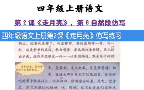 四年级语文上册第2课《走月亮》仿写练习