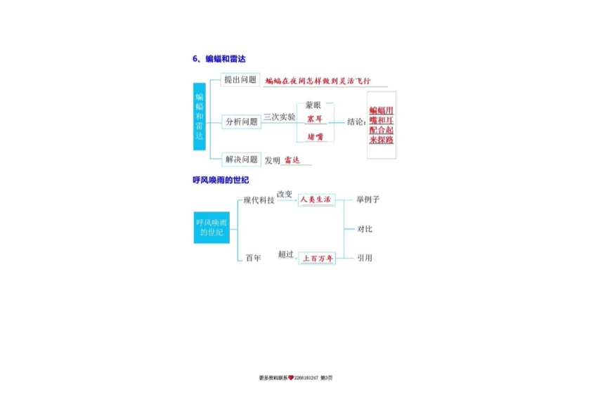 四年级上册语文每篇课文结构梳理 共8页