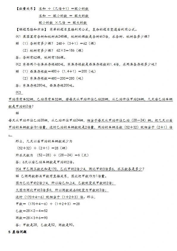 小学阶段数学典型应用题精讲宝典 复习专用 共35页