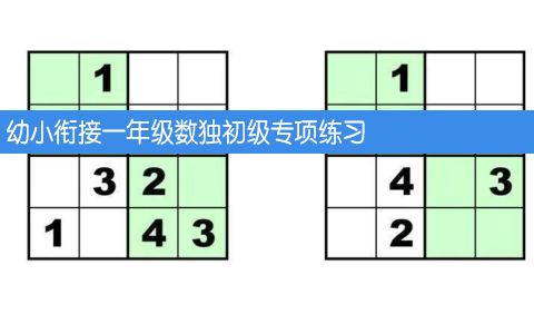 幼小衔接一年级数独初级专项练习 共10页