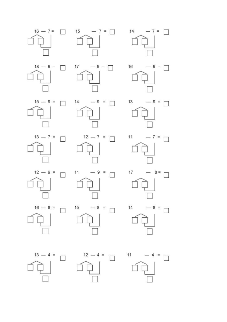 幼小衔接一年级上册数学破十法专项练习