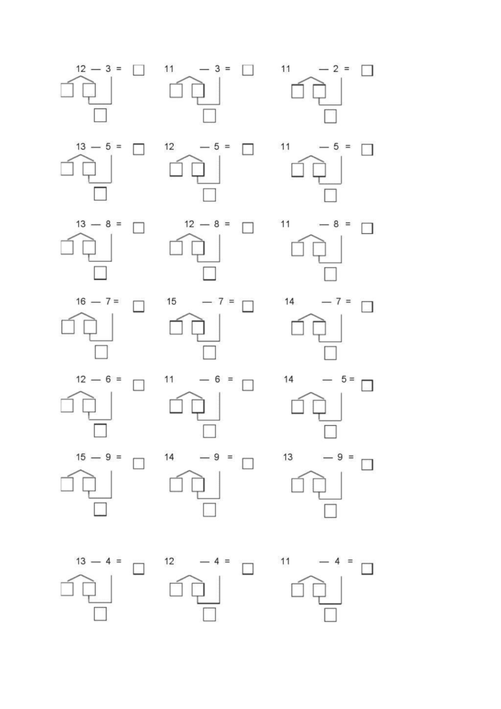 幼小衔接一年级上册数学破十法专项练习