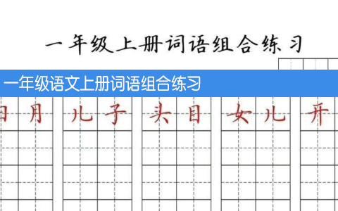 一年级语文上册词语组合练习