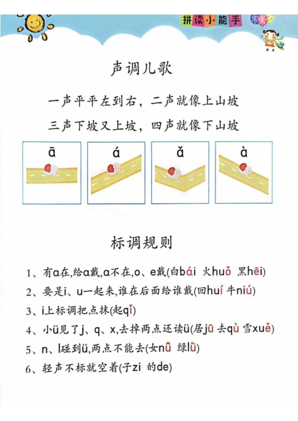 幼小衔接一年级拼音拼读练习 拼读小能手