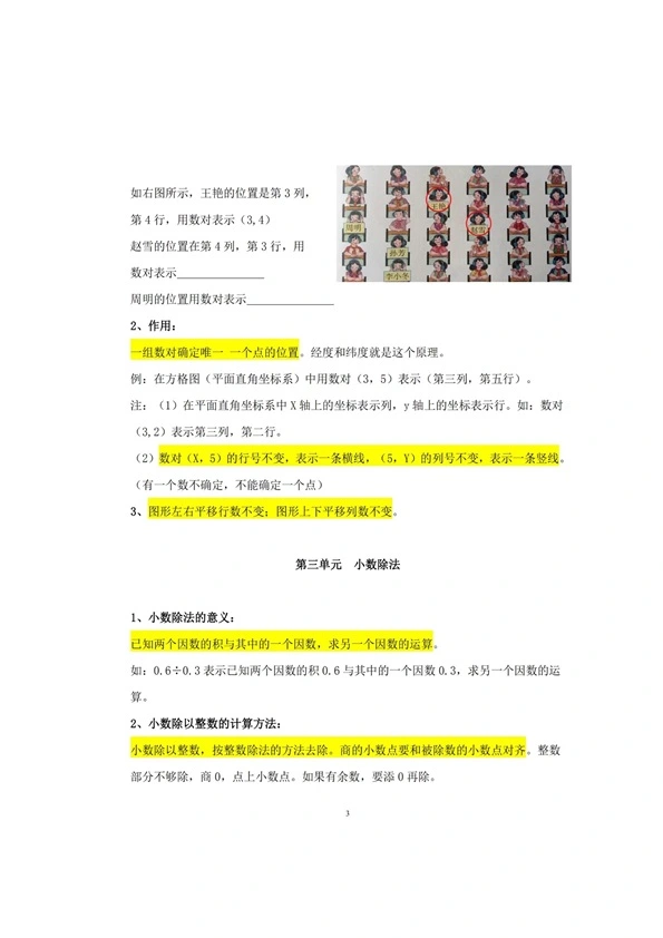 五年级上册数学必背公式汇总 共10页