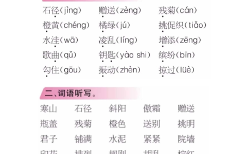 三（上）语文期中期末考点类汇总