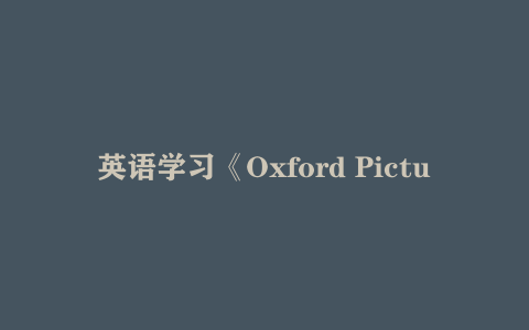 英语学习《Oxford Picture Dictionary》（OPD第三版）2008【含视频课+原版电子书+超清中英对照PDF+音频】