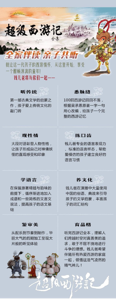 喜马拉雅付费|钱儿爸《超级西游记》1-4 季全集 MP3 音频 百度云网盘